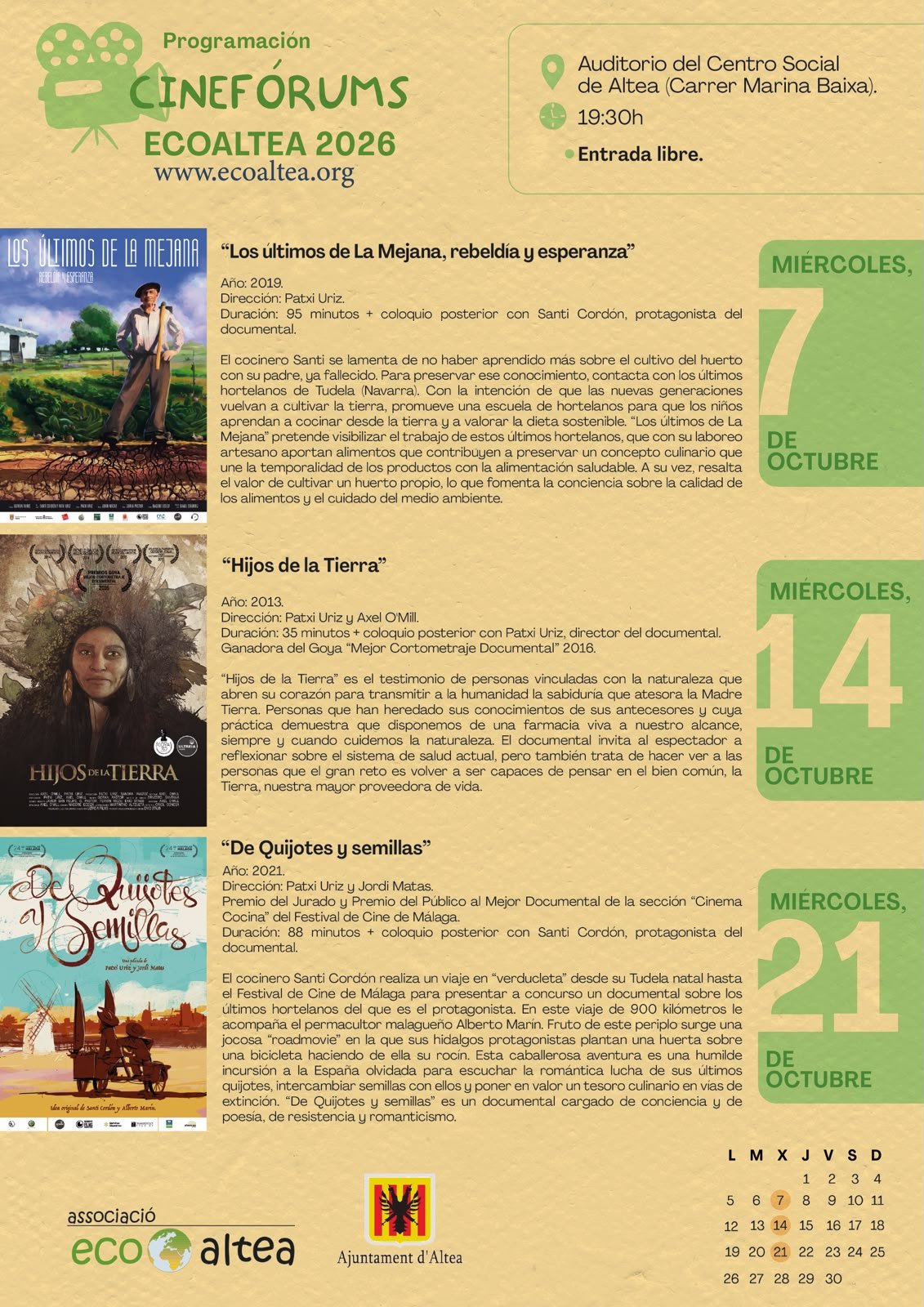 Cinefórum: De Quijotes y semillas